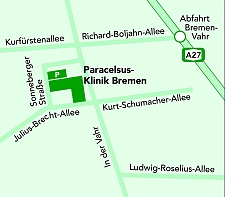 Lageplan der Paracelsus-Kurfürstenklinik