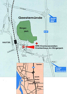 Lageplan der Klinik Am Bürgerpark
