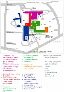 Lageplan des Klinikums Bremen-Nord
