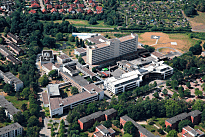 Luftbildaufnahme des Klinikums Links der Weser