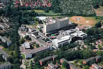 Luftbildaufnahme des Klinikums Links der Weser